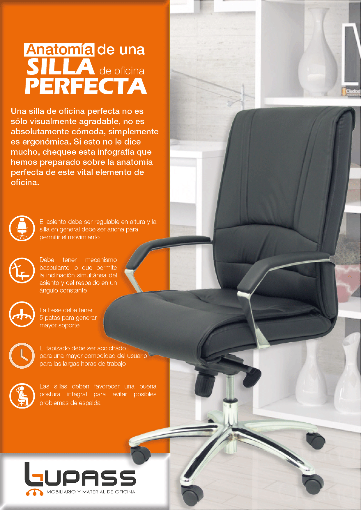 6 pasos para seleccionar una silla ergonomica de oficina El blog de Sillas-Muebles  – Sillas de diseño y ergonómicas